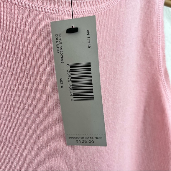 Linda Allard X Ellen Tracy Pink Knit Sweater Shell - Picture 5 of 6